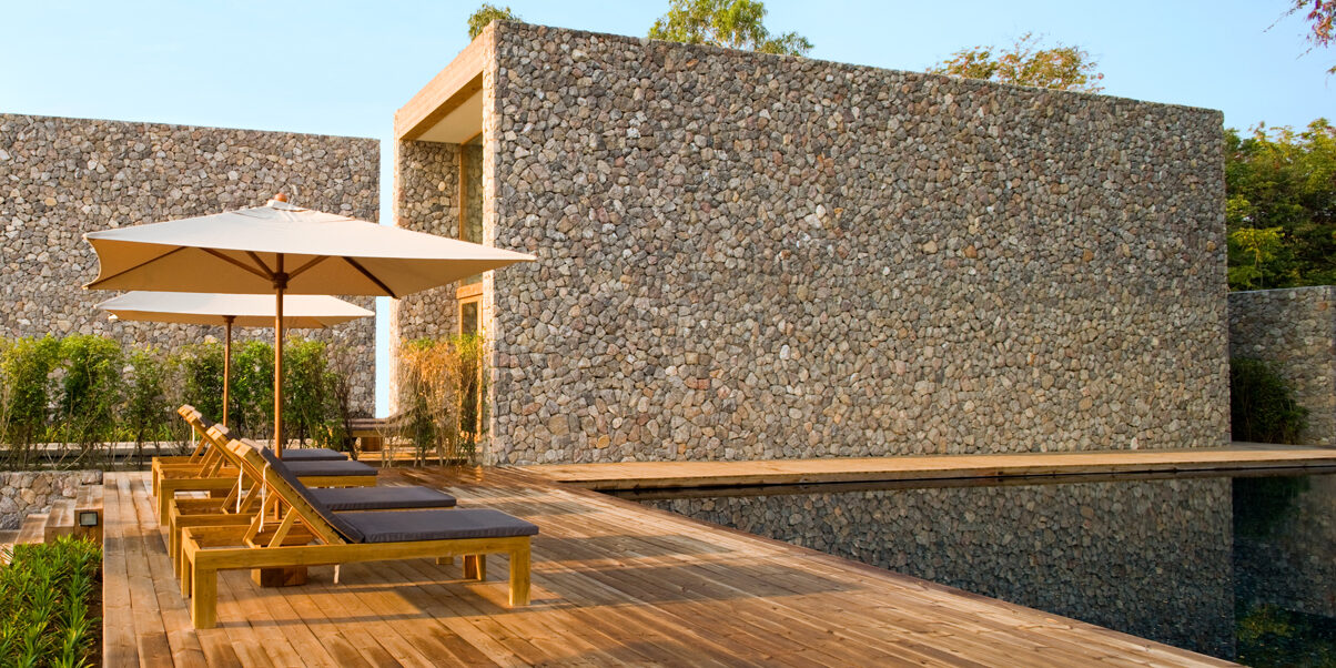 Hout interieur buiten